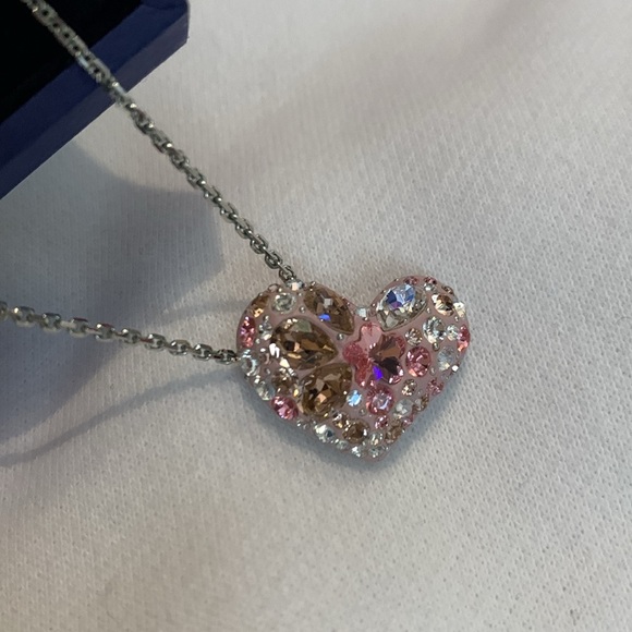 Swarovski Alana Pink Crystal Heart Necklace - Picture 4 of 8